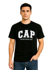 L Size Black Logo Tee - Classic Style