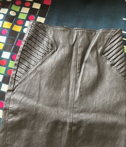 Vintage Leather Pencil Skirt