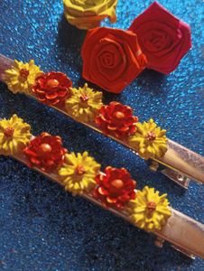 Floral Hair Clips - Set of 2