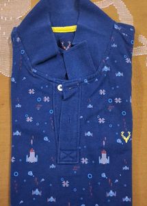 Blue Patterned T-Shirt