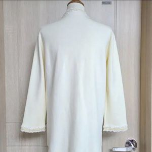 Korean Style Imported Knit Ruffle Border Cardigan