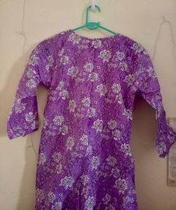 Lavender Colored Straight Kurta