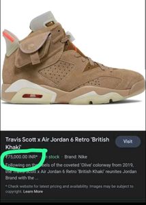 Travis Scott x Air Jordan 6 Retro fast copy he
