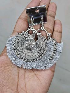 Silver Tassel Earrings