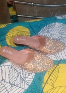 Beautiful Stone Work Ballerina Sandals