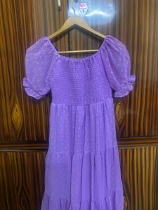 Cute Purple Polka Dot Dress