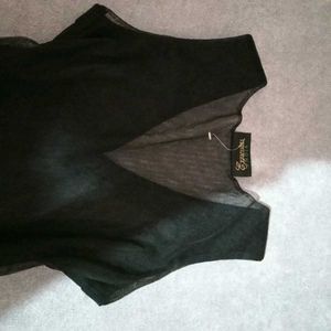 Black Mesh Top