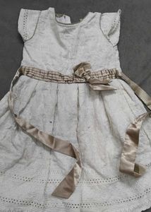 Cute White Dress with Bow