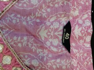 Elegant Pink Printed Kurti Set🌷