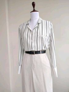 Striped Button-Up Top