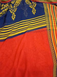 pretty chiffon georgette saree