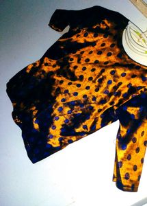 Polka Dot Bleach Dye Top