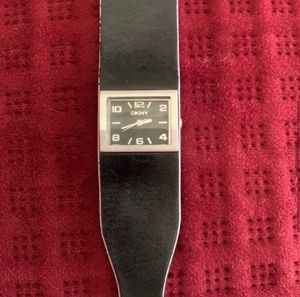 Vintage DKNY Leather Strap Watch