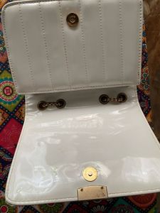 Lino Perros White Sling Bag With Tag