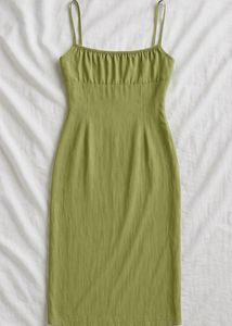 Zara Cottagecore Mint Linen Dress