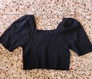 Chic Black Crop Top