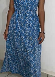 StyleVille Blue Floral Dress