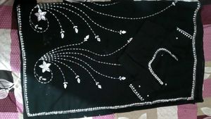 Party Wear Saree With Stiched Blouse