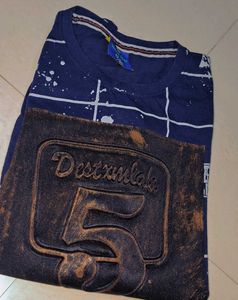 Stylish Navy Blue Printed Top