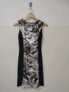 Abstract Print Sleeveless Dress