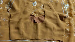 Party Wear Sari With Blouse