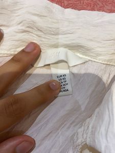 Cream Tie-Front Blouse