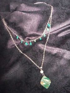 Layered Necklace with Turquoise Accents