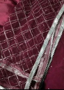 Burgundy Embellished Lehenga Set