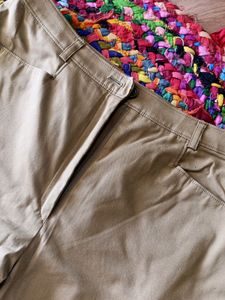 Straight Fit Khakhi Pants