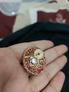 Kundan Ruby Imitation Real Look Studs ❤️