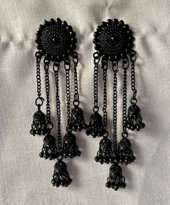 Black Jhumka Earrings