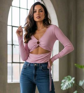 ZARA Pink Cutout Top