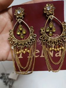 Elegant Gold-Tone Dangle Earrings