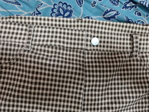 Stretchy Cotton Checked Pants(Jogger)