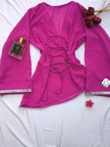 Y2k assymetrical Corset kurti 🩷