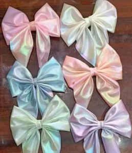 Iridescent Hair Bows - Set of 6