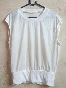 Summer Oversized Fashion Top Sleeveless White