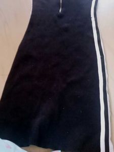 Black &amp; White Striped Mini Dress