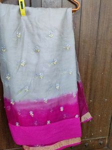 Combo Of Benaras And Organza Saree
