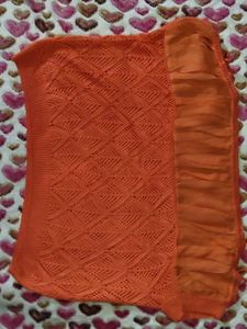 Orange Knit Cardigan
