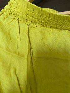 Rangmanch Lime Yellow Palazzo (L/XL)