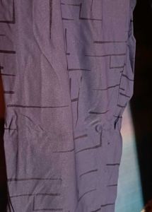 Blue Abstract Print Capri Pant