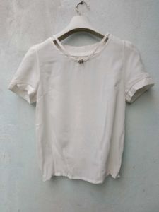 New With Tag A Line White Cute Korean Top