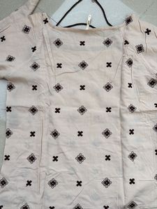 Floral Embroidered Kaftan Top