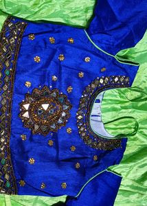 Blue Mirror Work Girl frock