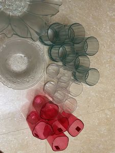 Glassware - Big Fruit Box And A Bowl