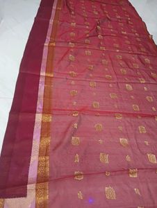 Red &amp; Gold Floral Saree