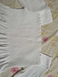 White Smocked Top