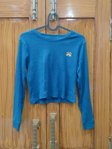 Blue Long Sleeve Top