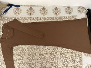 Brown Bodycon Maxi Dress – Size S (With Freebie)